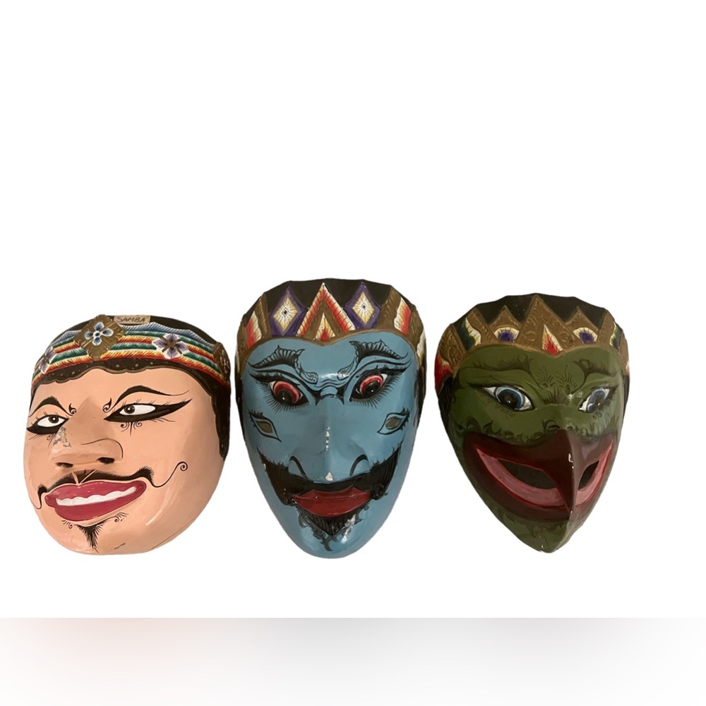 Cultural mask, trio